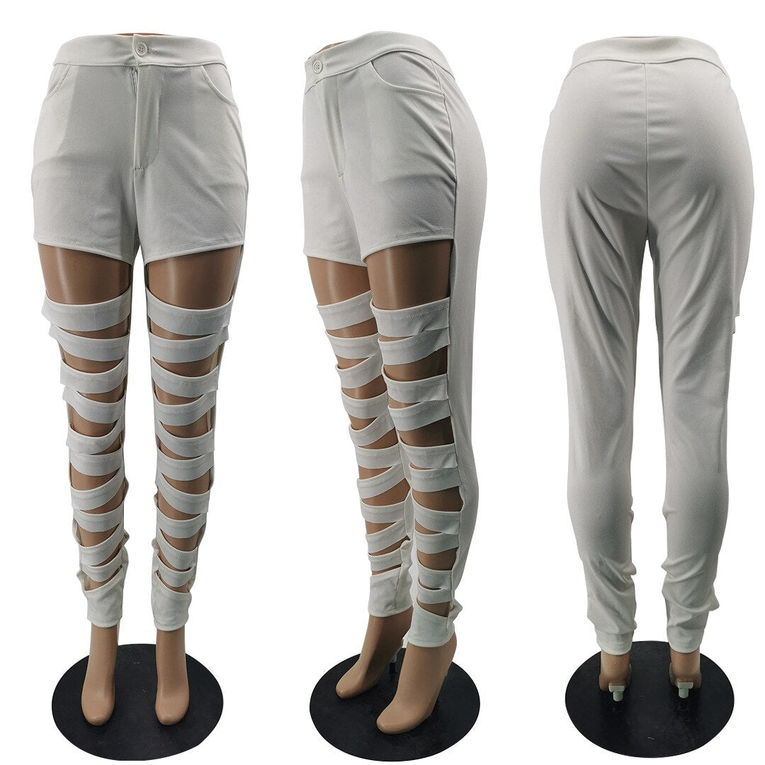 Sexy Pencil Pants Women High Waist Bandage Leggings