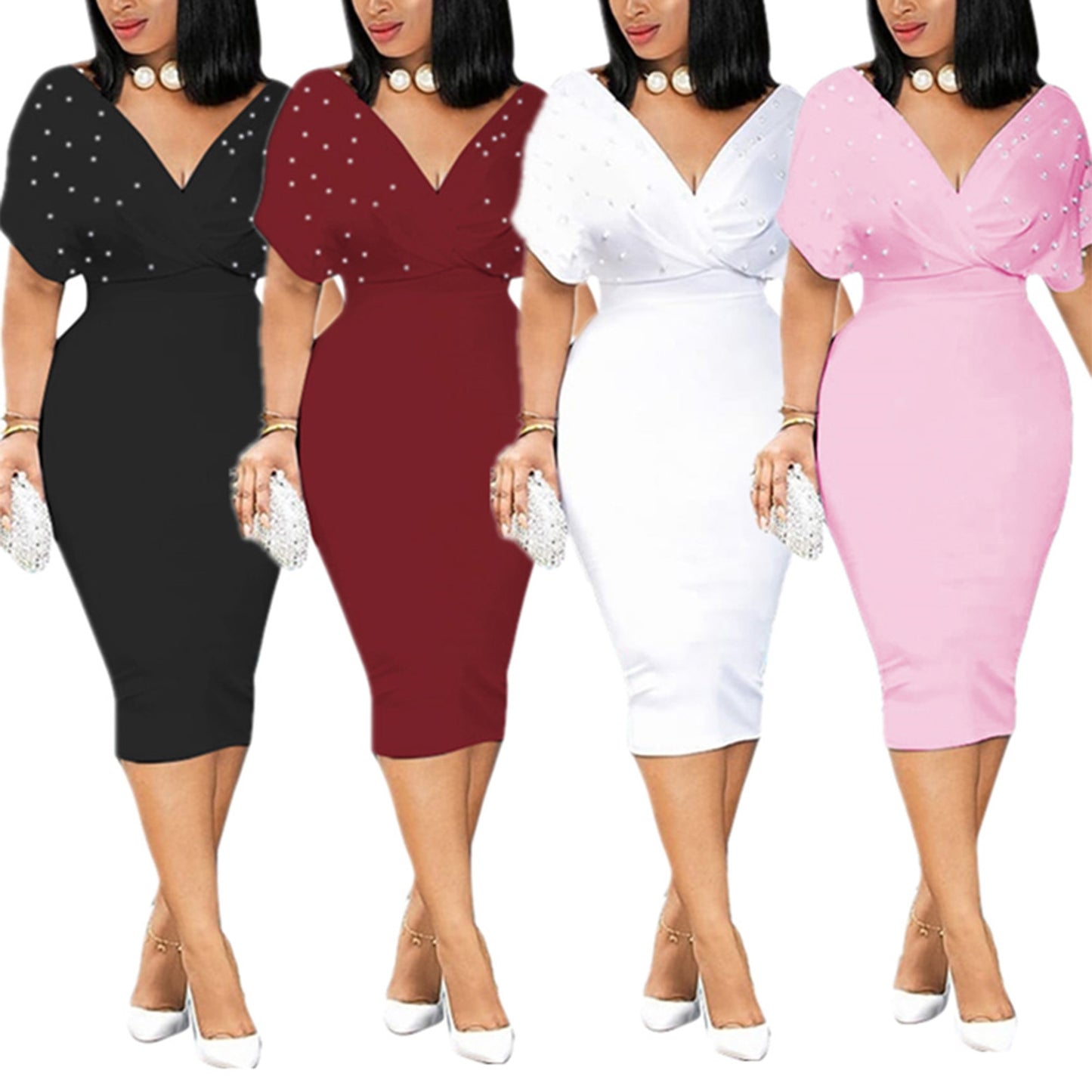 ladies formal dresses for office bodycon  Casual Wear to Work Business Pencil Dress