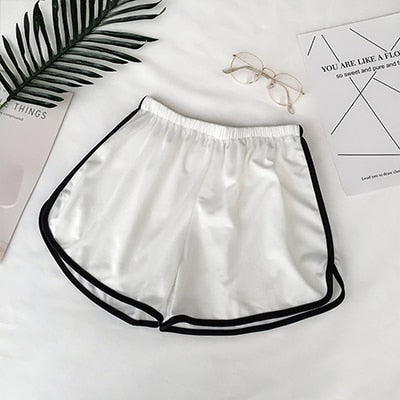 Simple Women Casual Shorts Patchwork Body Fitness Workout Summer Shorts Female Elastic Skinny Slim Beach Egde Short Hot