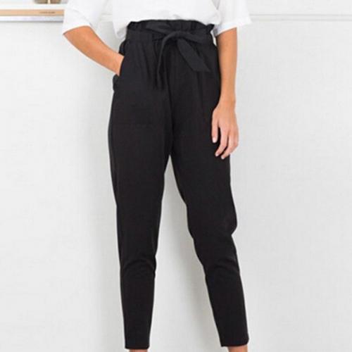 Solid Color Woman Pants Elastic High Waist Skinny Pants for Women Sliming Cropped Pencil Pants Long Trousers femme pantalon