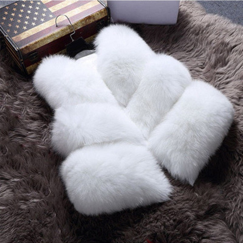 ZADORIN 3XL Autumn Winter Thick Warm Faux Fox Fur Vest Women High Quality Fashion V-Neck Short Fur Coat Female Fur Waistcoat