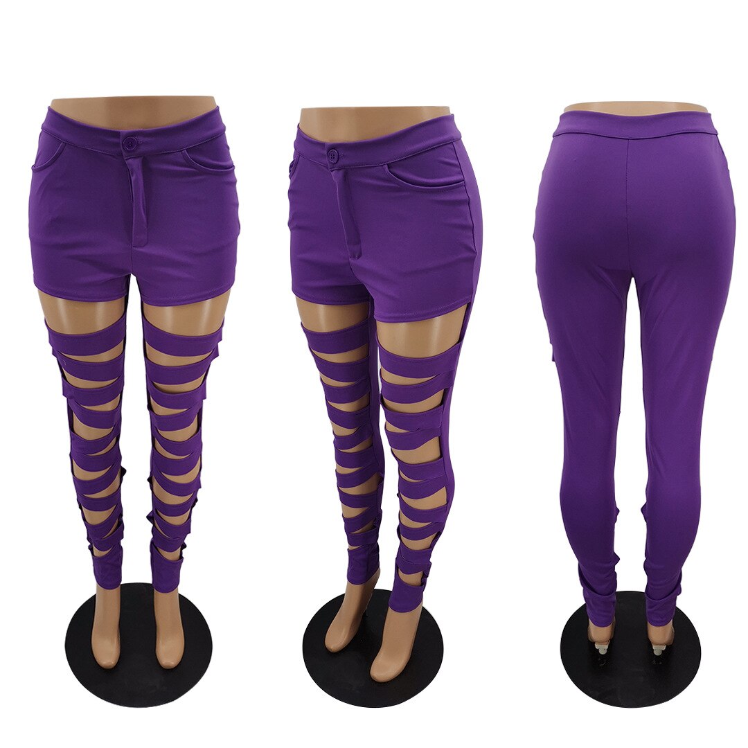 Sexy Pencil Pants Women High Waist Bandage Leggings