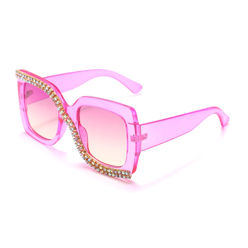 Diamond Square Sunglasses Women 2022 Luxury Vintage Oversize Sunglasses Unique One Piece Rhinestone Glasses Shades gafas de sol