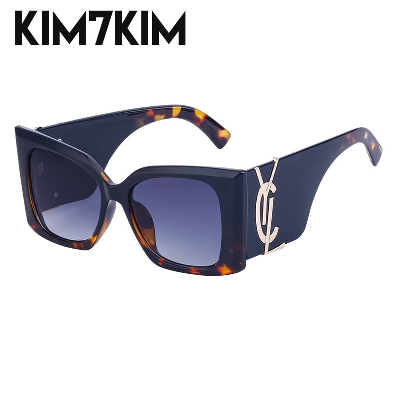 Oversized Cat Eye Sunglasses Women 2023 Luxury Brand Designer Fashion Big Frame Square Sun Glasses Female Gradient Shades UV400