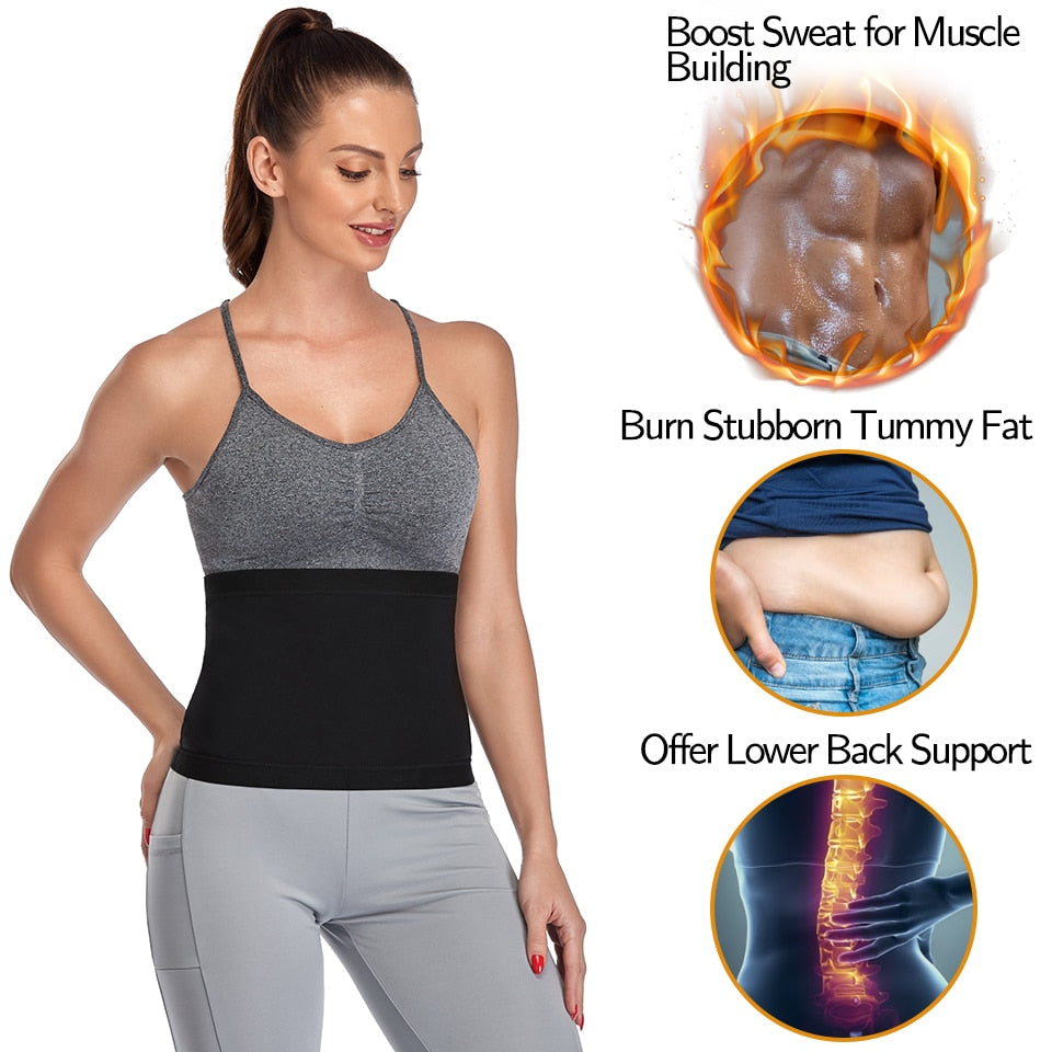 Waist Trainer Belt for Women Weight Loss Wrap Tummy Control Waist Cincher  Belt Sweat Workout Abdominal Trainer Band 