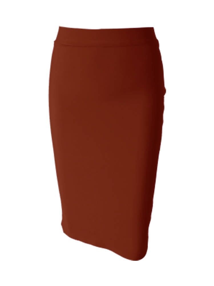 60CM Knee Length Stretch Bandage Skirts Women Candy Color Bodycon Pencil Skirt Ladies Elegant Office Business Formal XL XXL