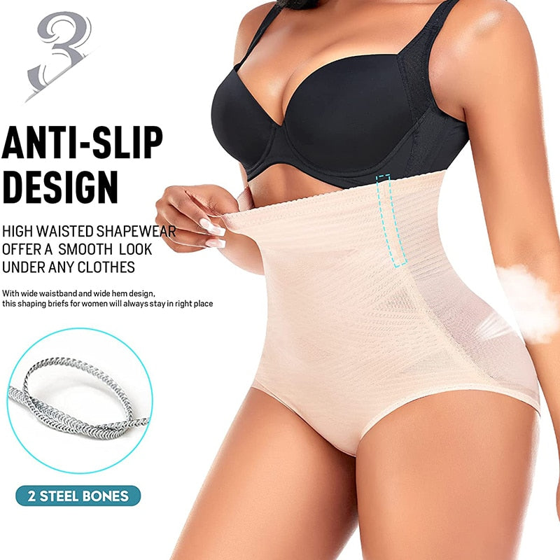 Tummy Control Slimming Shapewear Panties for Women High Waist Cincher Butt Lifter Shaping Underwear Body Shaper Girdle Panty