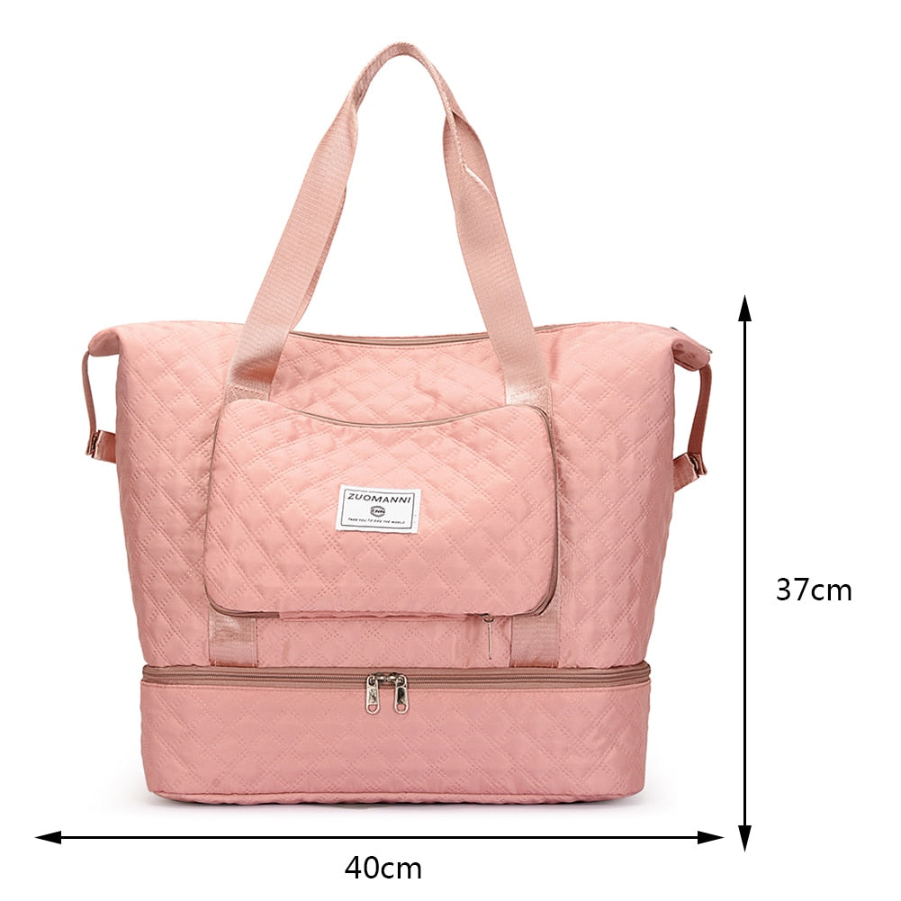 Dry-Wet Separation Yoga Handbags Large Capacity Waterproof Outdoor Gym Sports Travel Crossbody Bags Shoulder Bag for Women