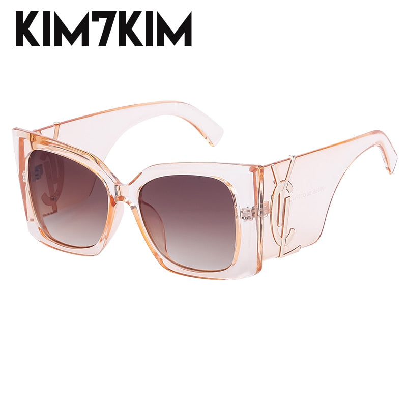 Oversized Cat Eye Sunglasses Women 2023 Luxury Brand Designer Fashion Big Frame Square Sun Glasses Female Gradient Shades UV400