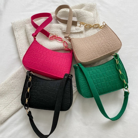 Fashion Felt Shoulder Bags for Women Women Subaxillary Bag Design Advanced Texture Armpit Handbags Purses Crescent Saddle Bag